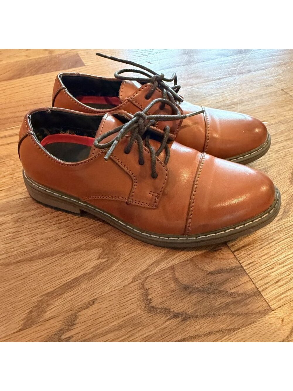 BRUNO MARS BOYS BROWN DRESS SHOES SIZE 13